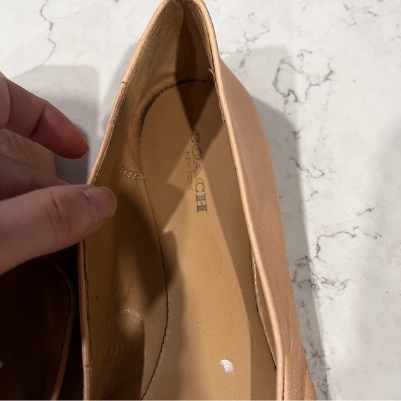 COACH Doreen Light Pink Leather Studded Ballet Flats Size 7 - Picture 8 of 12
